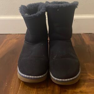 Ugg Navy Bailey Bow Gingham Navy Boots Size 8